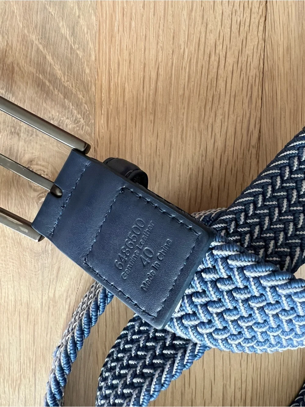 Braided Blue Men's Belt - Classic Elastic Weave